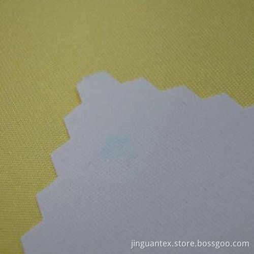 Polyester peach skin twill fabric with coated for outdoor wearing